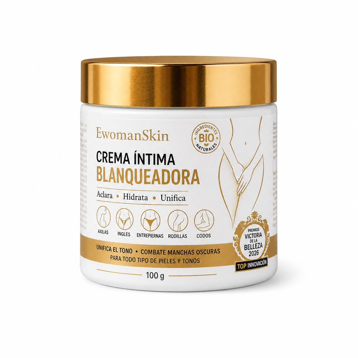 Crema íntima blanqueadora natural