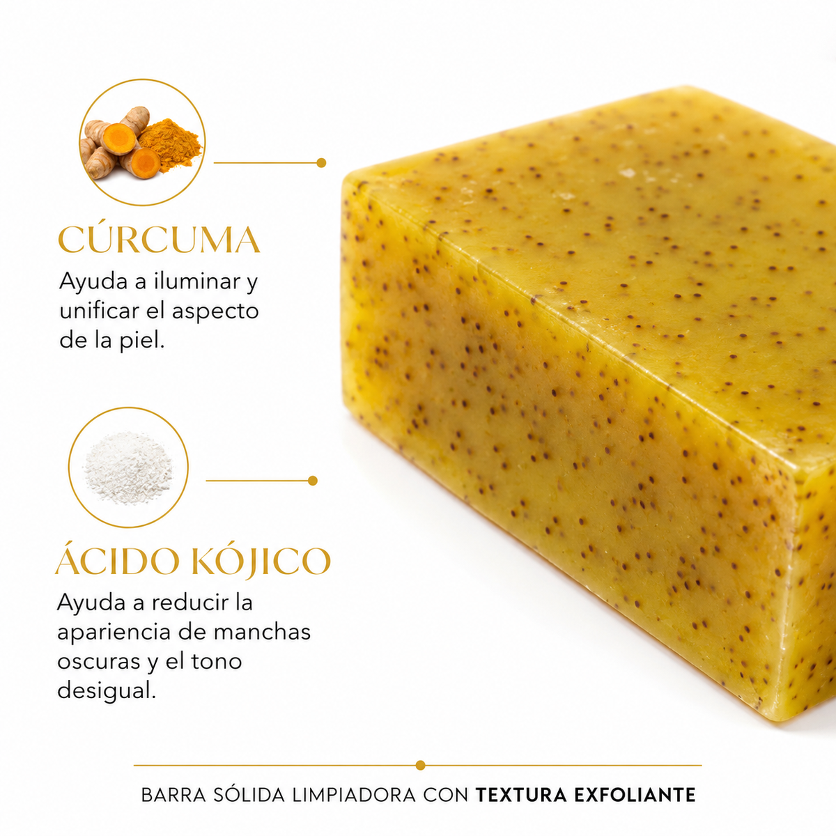 Jabón de Cúrcuma con Ácido Kójico
