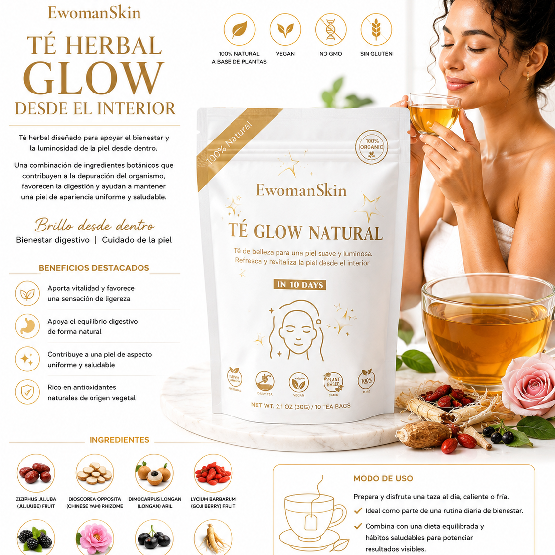 Té Iluminador de la piel