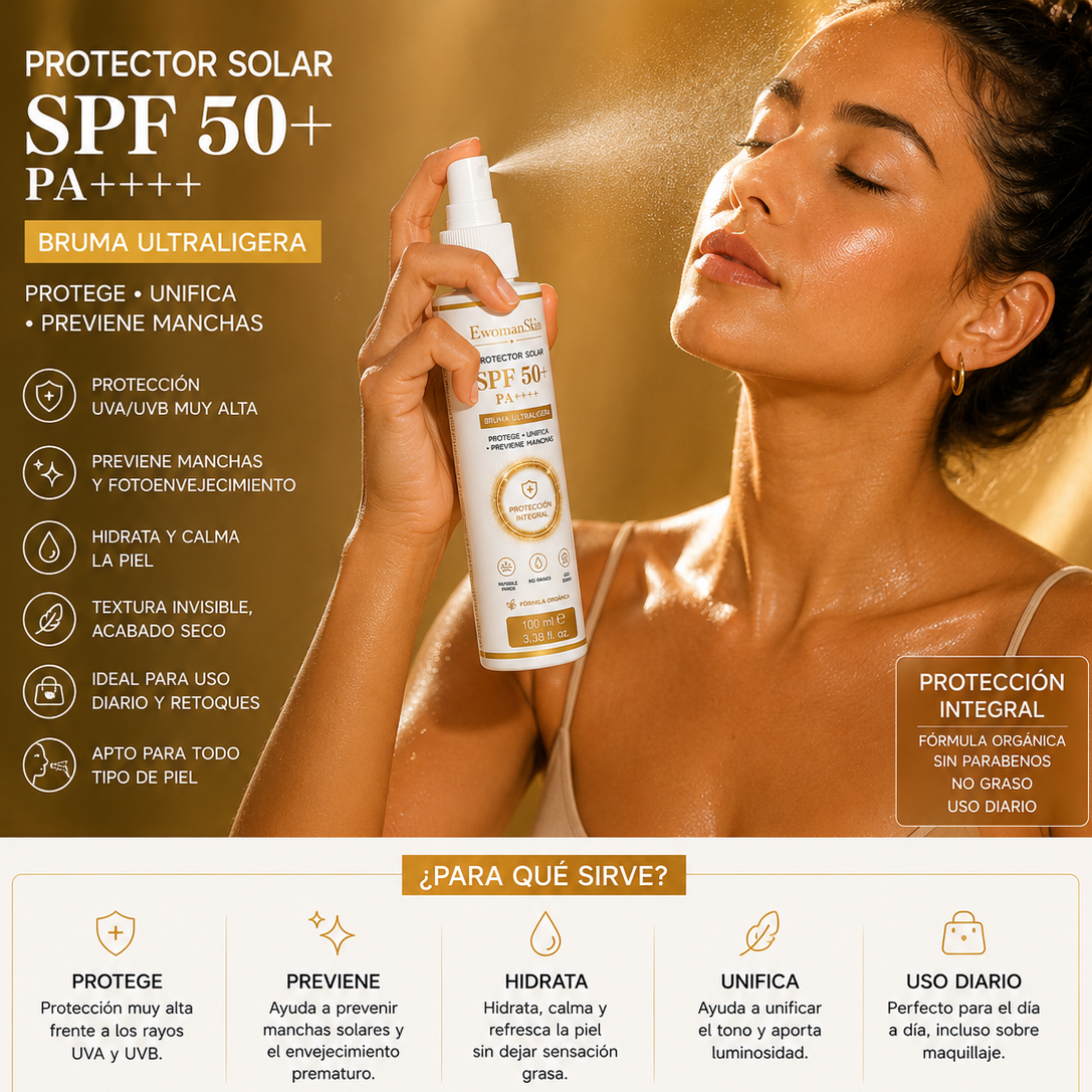 Protector Solar SPF 50+ Bruma Ultraligera